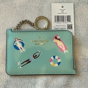 Kate Spade M Lzip card holder Splash Poolside